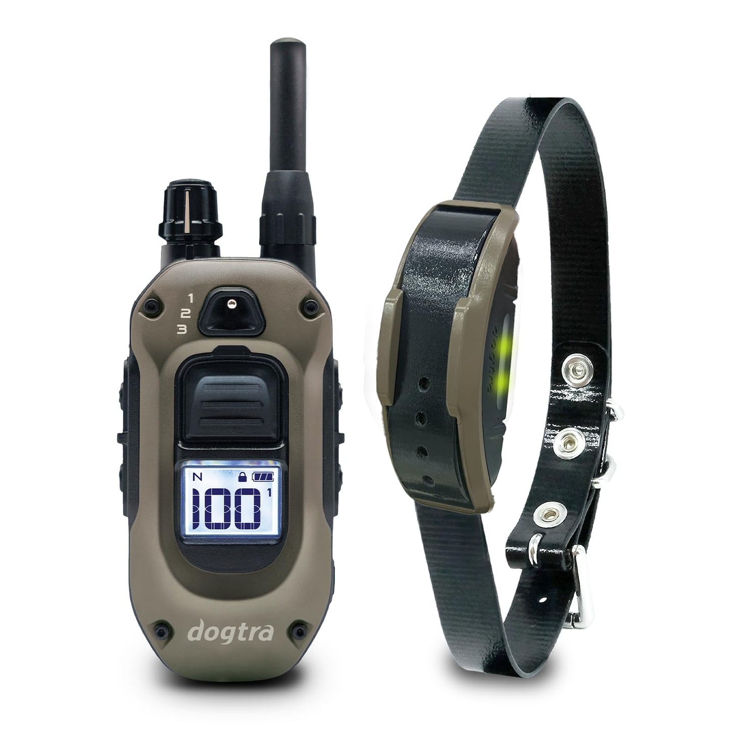 Dogtra 1900X E-Collar with Remote [New Edition] 35 lbs+, 3/4 Mile Range, LED Light, 100 Levels of Precise Control for Stubborn Dogs, Waterproof, Boost for Quick Recall, Vibration, Safety Lock & Tone