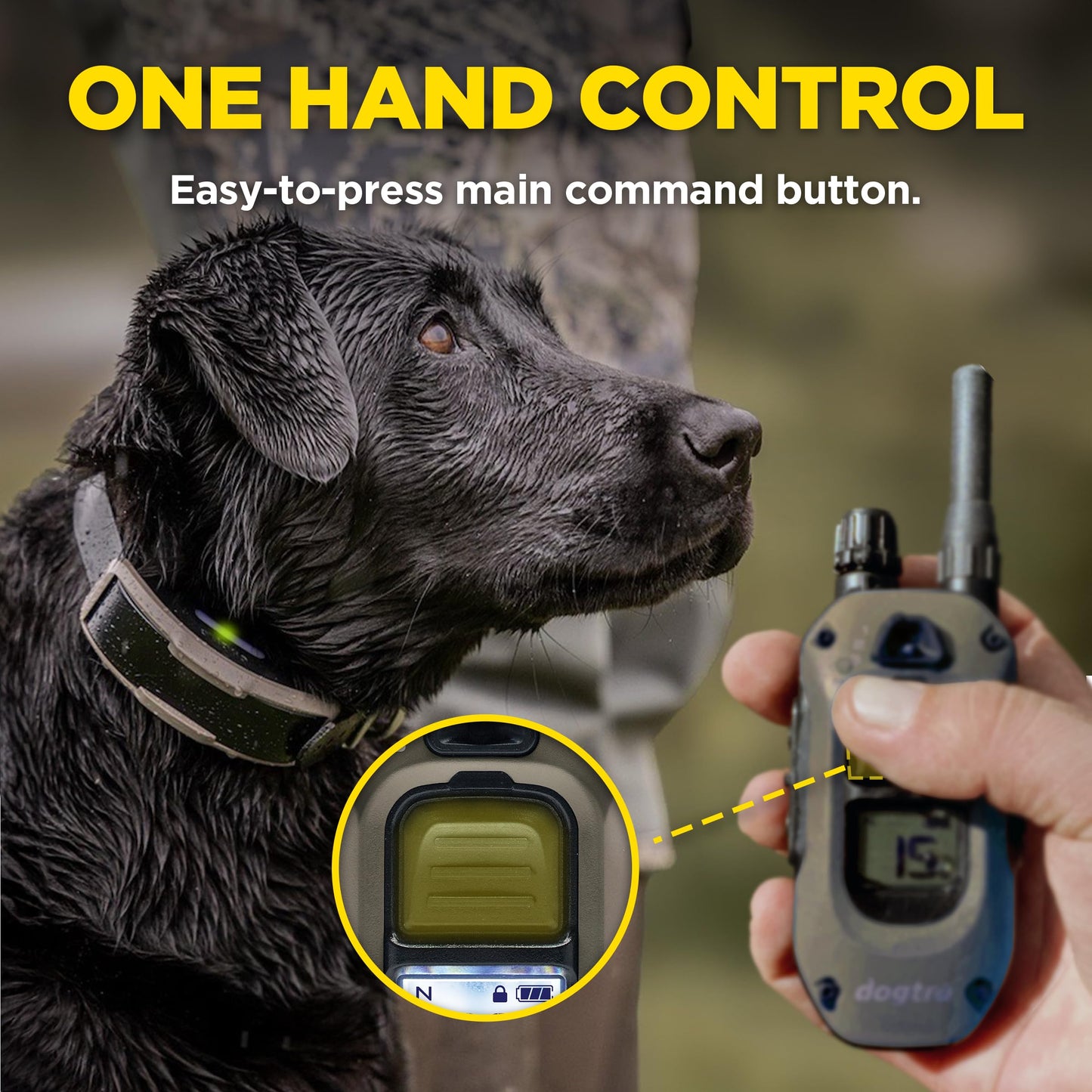 Dogtra 1900X E-Collar with Remote [New Edition] 35 lbs+, 3/4 Mile Range, LED Light, 100 Levels of Precise Control for Stubborn Dogs, Waterproof, Boost for Quick Recall, Vibration, Safety Lock & Tone